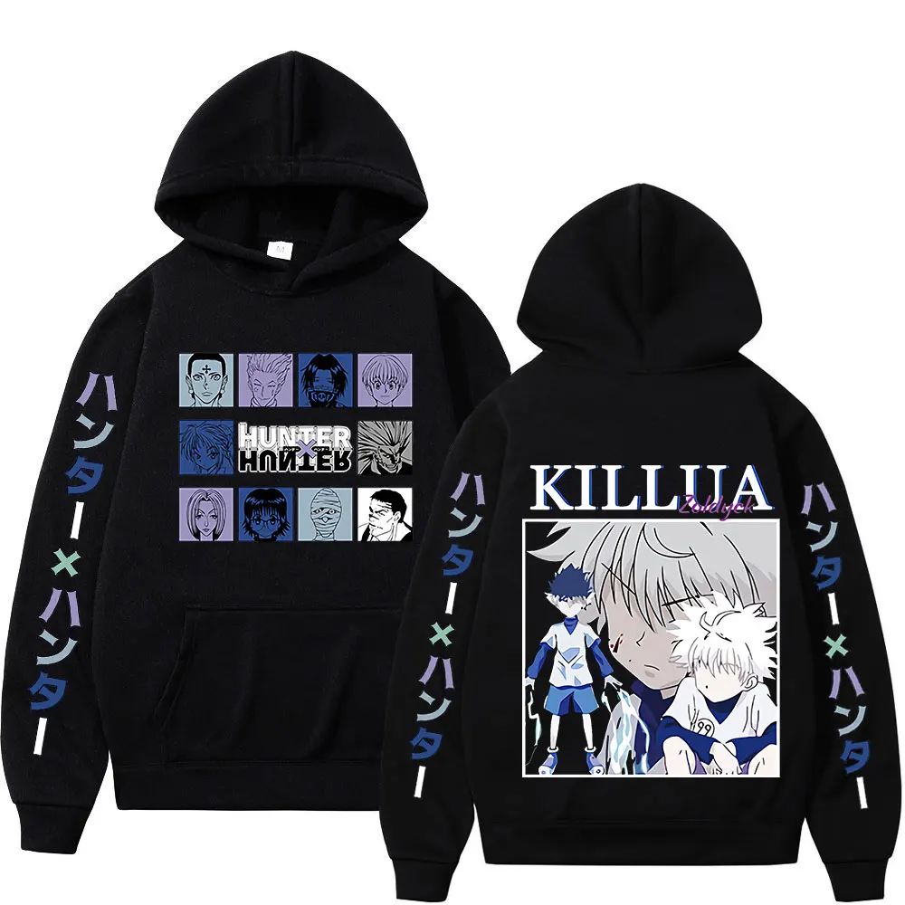 Anime Hunter X Hunter Print Hoodie Killua Zoldyck Harajuku Hooded Sweatshirts Hip Hop Casual Loose Men Women Pullover Oversized
Anime Hunter X Hunter Print Hoodie Killua Zoldyck Harajuku Hooded Sweatshirts Hip Hop Casual Loose Men Women Pullover Oversized
