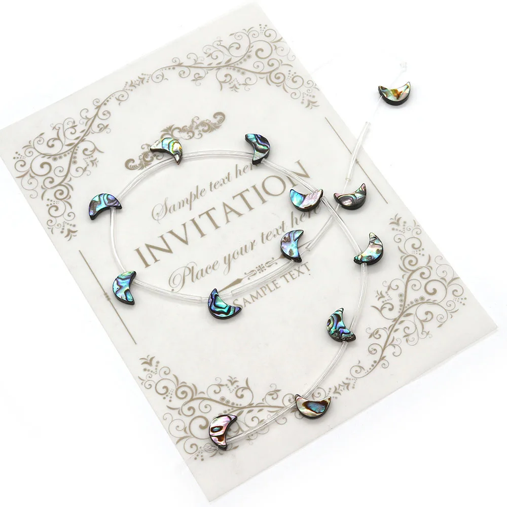 Natural Abalone Shell Moon Shape Beads Fashion Jewelry DIY Making Earring Necklace Bracelets Jewellery Beaded Charms Accessories
Natural Abalone Shell Moon Shape Beads Fashion Jewelry DIY Making Earring Necklace Bracelets Jewellery Beaded Charms Accessories