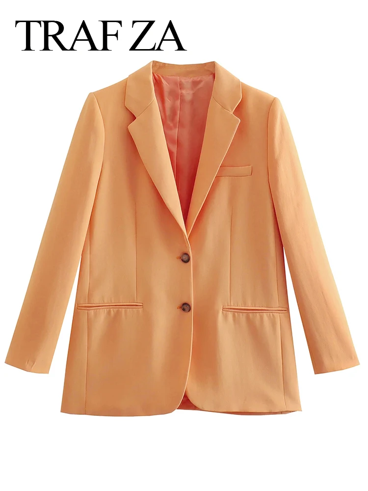 TRAF ZA Solid Color Slim Fit Single Breasted Long Sleeve Ladies Blazer Formal Daily Commuter Elegant Urban Women's Top Coat
TRAF ZA Solid Color Slim Fit Single Breasted Long Sleeve Ladies Blazer Formal Daily Commuter Elegant Urban Women's Top Coat