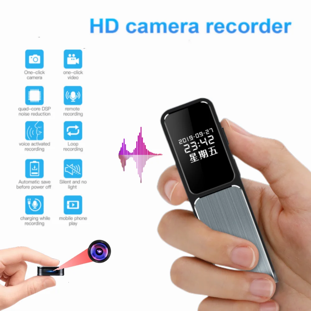 

Mini Voice Recorders One Click Recording Micro Sound Dictaphone DV Professional Digital Small Video Recorder Phone Espias Camera