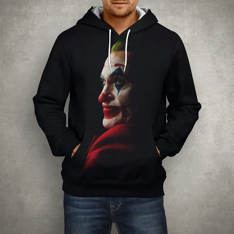 Spring Autumn New Men Women 3D Print HoodiesTrend Joker Face Pattern Street Style Cool LongSleeve Unisex Casual Sweatshirts
Spring Autumn New Men Women 3D Print HoodiesTrend Joker Face Pattern Street Style Cool LongSleeve Unisex Casual Sweatshirts