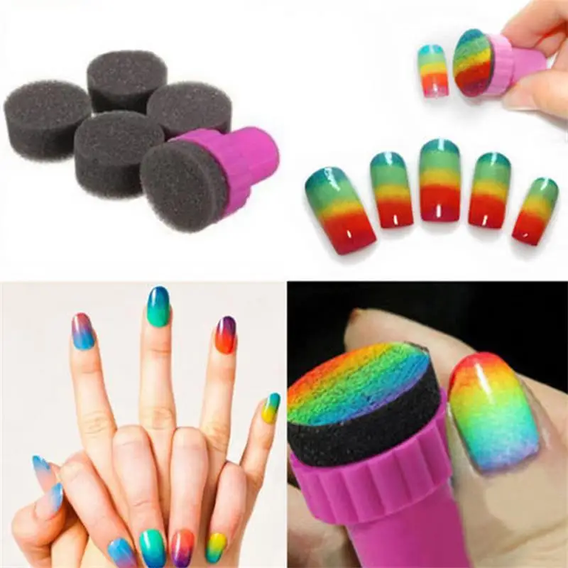 5pcs/Set Black Sponge Nail art Stamper Gradient Change DIY Nail Stamping Design Plates Manicure Accessories Tool
5pcs/Set Black Sponge Nail art Stamper Gradient Change DIY Nail Stamping Design Plates Manicure Accessories Tool