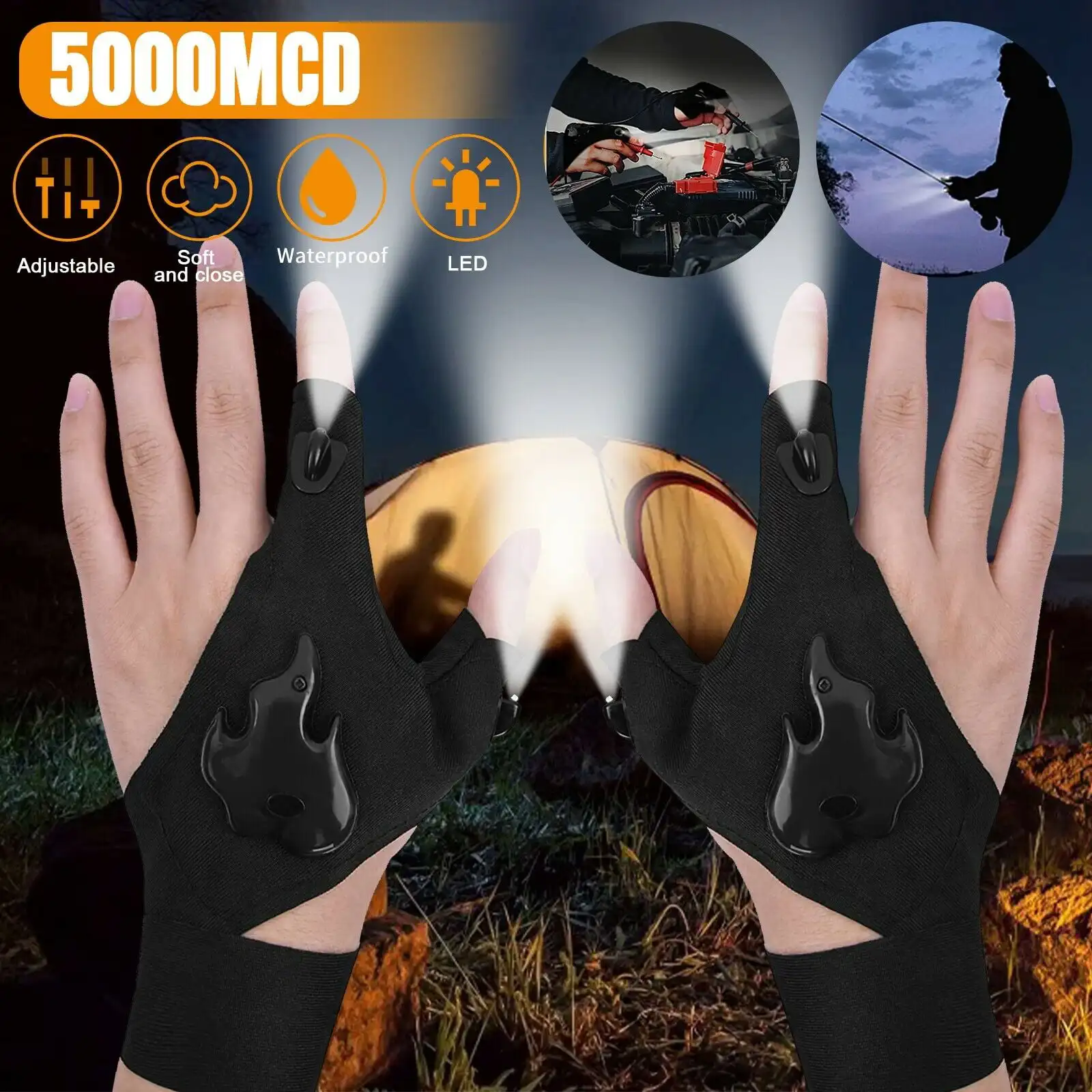 LED Flashlight Gloves,2 Pack Rechargeable Hands Free Light Gloves,Stretchy Finger-Less Gloves,Tactical Hands Free Gadgets
LED Flashlight Gloves,2 Pack Rechargeable Hands Free Light Gloves,Stretchy Finger-Less Gloves,Tactical Hands Free Gadgets
