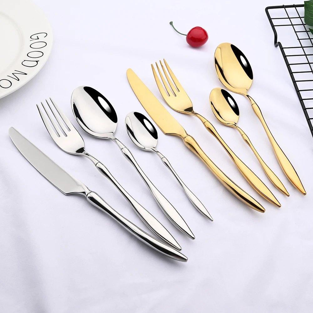 6People High Grade Mirror Gold Flatware Cutlery Set 304 Stainless Steel Dinnerware Silver Fork Coffee Spoon Knife Silverware Set
6People High Grade Mirror Gold Flatware Cutlery Set 304 Stainless Steel Dinnerware Silver Fork Coffee Spoon Knife Silverware Set