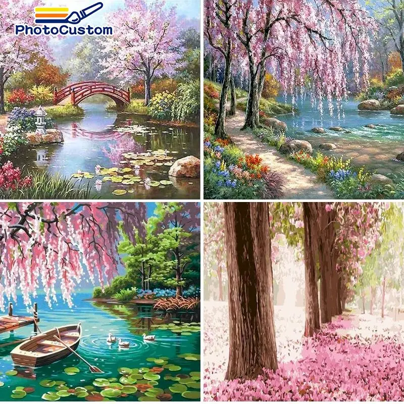 PhotoCustom Oil Painting Cherry blossoms Tree Drawing On Canvas HandPainted Art Coloring By Number Kits Home Decoration DIY Gift
PhotoCustom Oil Painting Cherry blossoms Tree Drawing On Canvas HandPainted Art Coloring By Number Kits Home Decoration DIY Gift