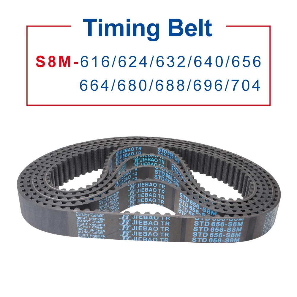 timing belt S8M-656/664/680/688/696/704/712/720 teeth pitch 8 mm circular teeth belt width 20/25/30/40 mm for 8M timing pulley
timing belt S8M-656/664/680/688/696/704/712/720 teeth pitch 8 mm circular teeth belt width 20/25/30/40 mm for 8M timing pulley