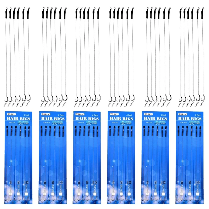 36Pcs Carp Fishing Hair Rigs, Rig Braided Thread Leader Line With Hair Extender Bait Curved Carp Hooks 6 8 10
36Pcs Carp Fishing Hair Rigs, Rig Braided Thread Leader Line With Hair Extender Bait Curved Carp Hooks 6 8 10
