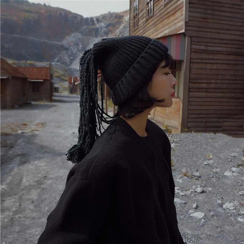 Warm Hats Spring Winter Woman Personality Stylish Dreadlocks Tassels Knitting Keep Warm Two Wear Methods Hat All Match
Warm Hats Spring Winter Woman Personality Stylish Dreadlocks Tassels Knitting Keep Warm Two Wear Methods Hat All Match