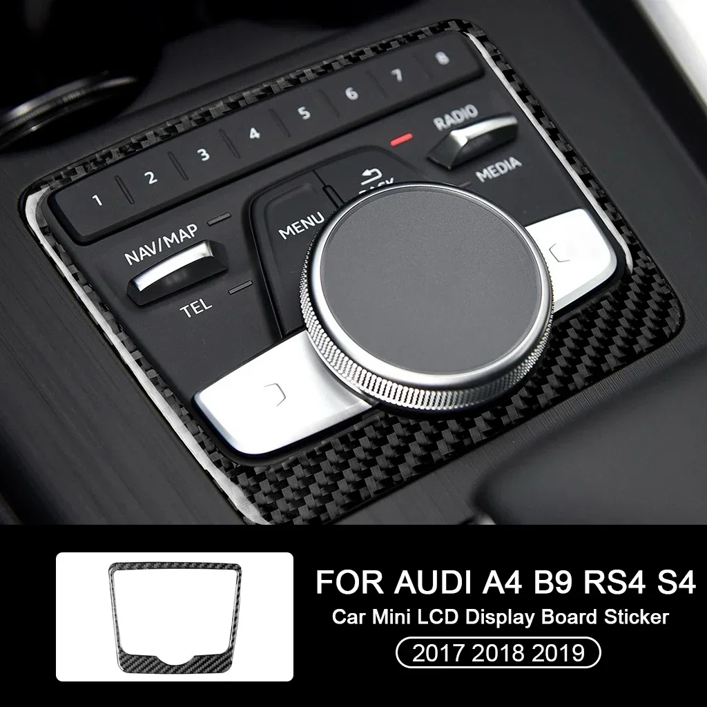 Для Audi A4 B9 RS4 S4 2017 2018 2019 Автомобильный интерьер из углеродного волокна