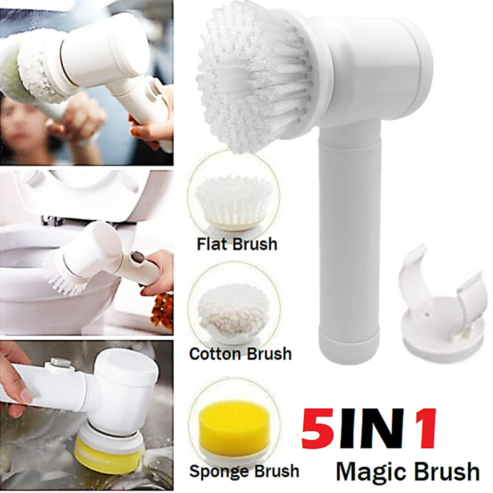 Handheld Bathtub Brush Kitchen Bathroom Sink Cleaner 3 Brushs Head Efficient Cleaning Toilet Tub Electric Brush Tool Set
Handheld Bathtub Brush Kitchen Bathroom Sink Cleaner 3 Brushs Head Efficient Cleaning Toilet Tub Electric Brush Tool Set