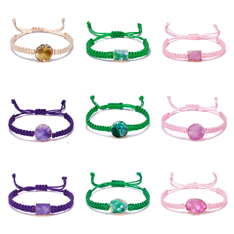 Fashion Creative Imitation Natural Stone Braided Bracelet Geometric Oval Water Drop Glossy High Quality Energy Jewelry
Fashion Creative Imitation Natural Stone Braided Bracelet Geometric Oval Water Drop Glossy High Quality Energy Jewelry