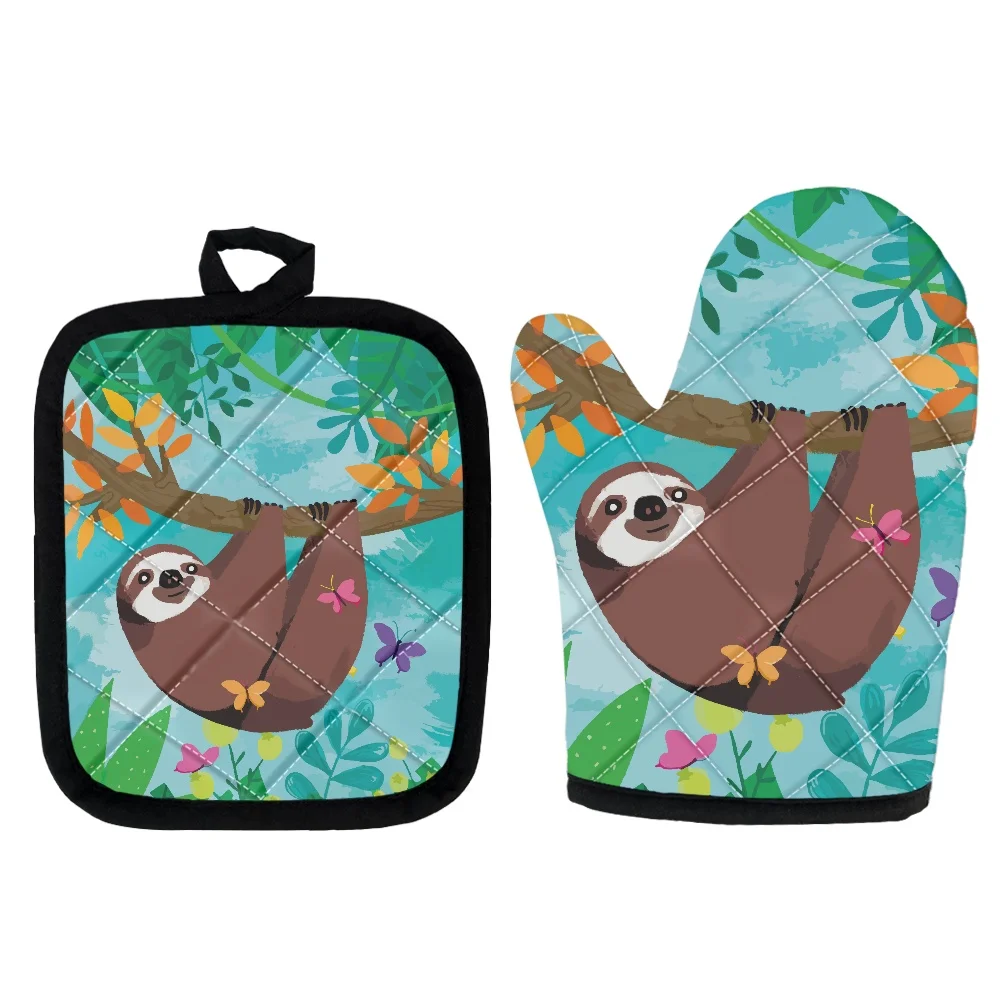 Microwave Mitten for Kitchen Sloth Print Restaurant Cooking Potholder Mat Home Insulated Oven Mitts Baking Glove Guantes Horno
Microwave Mitten for Kitchen Sloth Print Restaurant Cooking Potholder Mat Home Insulated Oven Mitts Baking Glove Guantes Horno
