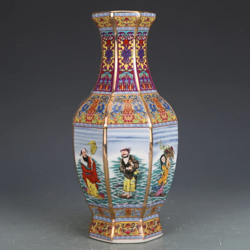 Jingdezhen Ceramics Decoration Qianlong Enamel Hexagonal Bottle Porcelain Antique Hallway Vase
Jingdezhen Ceramics Decoration Qianlong Enamel Hexagonal Bottle Porcelain Antique Hallway Vase