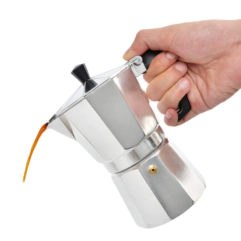50ML Aluminum Mocha Coffee Pot Rapid Stovetop Coffee Brewer Classic Octagonal Shape Kitchen Accessories Coffee Utensils
50ML Aluminum Mocha Coffee Pot Rapid Stovetop Coffee Brewer Classic Octagonal Shape Kitchen Accessories Coffee Utensils