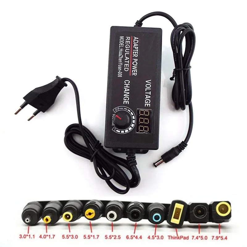 Power Supply Adapter AC 100V-240V to DC 3V-24V 3A Universal Adjustable Charger 5.5mmx2.1mm To Multi-type Male Jack Tips
Power Supply Adapter AC 100V-240V to DC 3V-24V 3A Universal Adjustable Charger 5.5mmx2.1mm To Multi-type Male Jack Tips