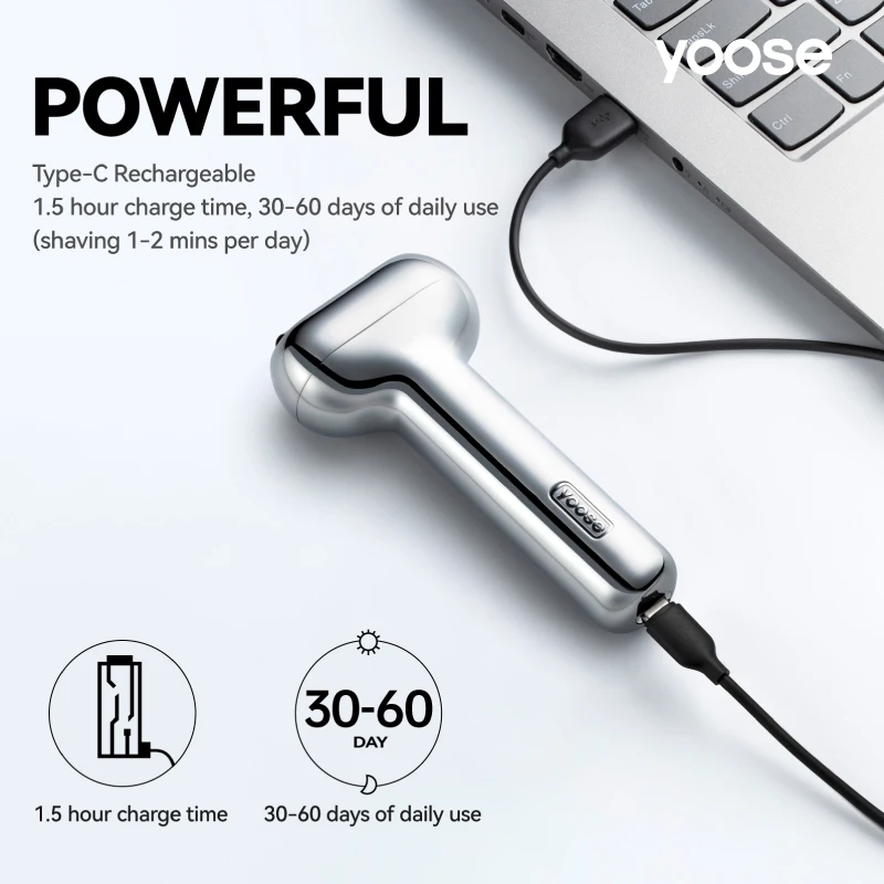 yoose Electric Razor for Men,100%Waterproof ,Wet & Dry Use, Alloy Body,Magnetic Head, Travel Case,Silver
yoose Electric Razor for Men,100%Waterproof ,Wet & Dry Use, Alloy Body,Magnetic Head, Travel Case,Silver