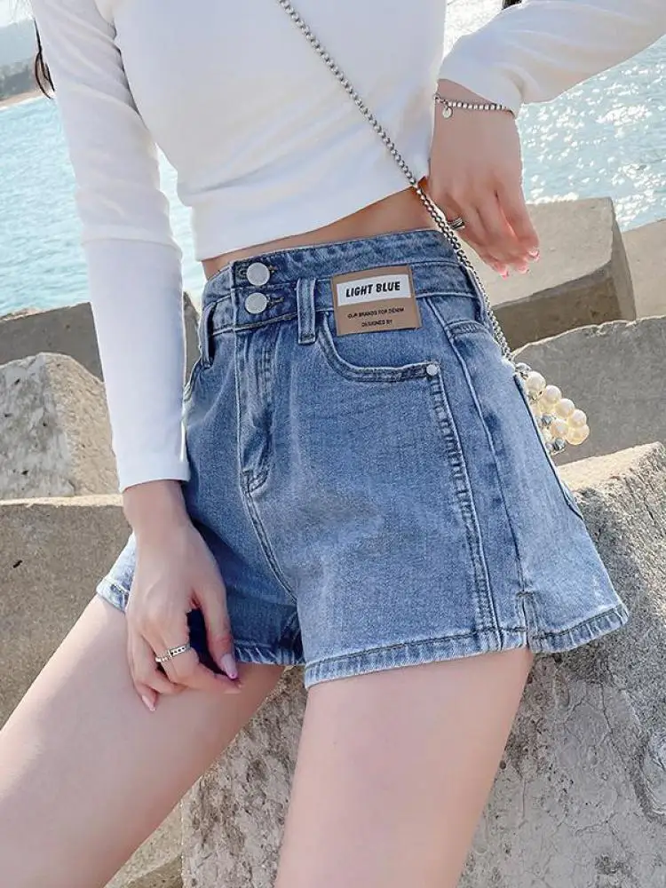 Женские джинсовые шорты с высокой талией, летние эластичные тонкие свободные брюки с широкими штанинами, короткие джинсы Feminino 2022, Корейская...
Женские джинсовые шорты с высокой талией, летние эластичные тонкие свободные брюки с широкими штанинами, короткие джинсы Feminino 2022, Корейская...