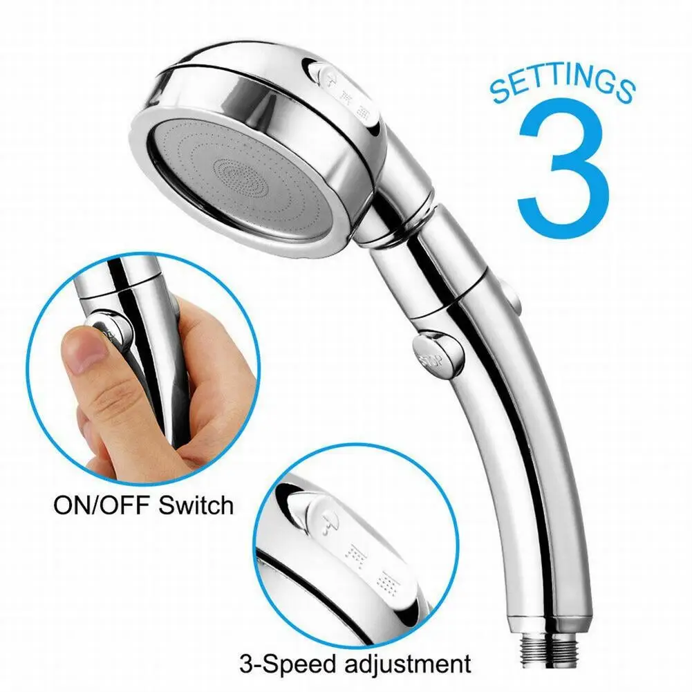 High Pressure Shower Head Adjustable 3 Mode Water Saving Handheld Showerhead Home Hotel Bathroom Shower Heads
High Pressure Shower Head Adjustable 3 Mode Water Saving Handheld Showerhead Home Hotel Bathroom Shower Heads