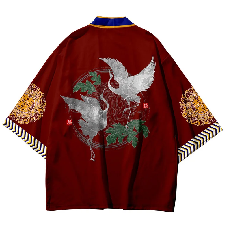 Samurai Crane Printing XXS-4XL Japanese Kimono Yukata 2022 Men nd Women Cardigan Blouse Asian Robe
Samurai Crane Printing XXS-4XL Japanese Kimono Yukata 2022 Men nd Women Cardigan Blouse Asian Robe