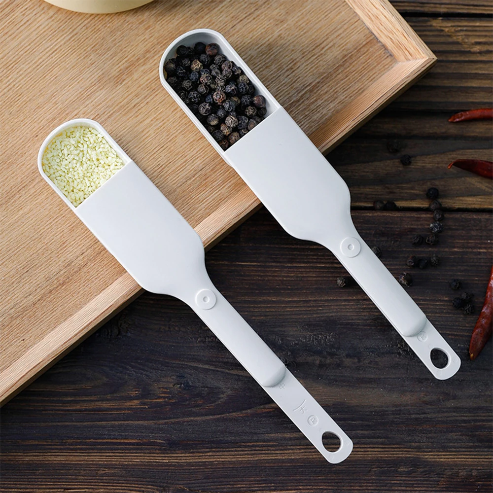 Measure Spoon 4 Gears Adjustable Scales Cup Seasoning Tool Suger Salt Control Gadget Cooking Baking Kitchen Accessories 
Measure Spoon 4 Gears Adjustable Scales Cup Seasoning Tool Suger Salt Control Gadget Cooking Baking Kitchen Accessories