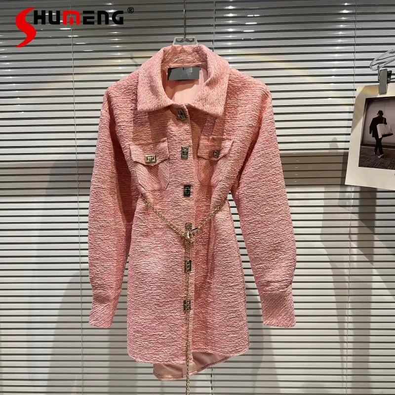 2022 Spring New Female Office Lady Solid Classic Style Tweed Coat Women's Fashion Elegant Metal Waist Chain Long Sleeves Jacket
2022 Spring New Female Office Lady Solid Classic Style Tweed Coat Women's Fashion Elegant Metal Waist Chain Long Sleeves Jacket