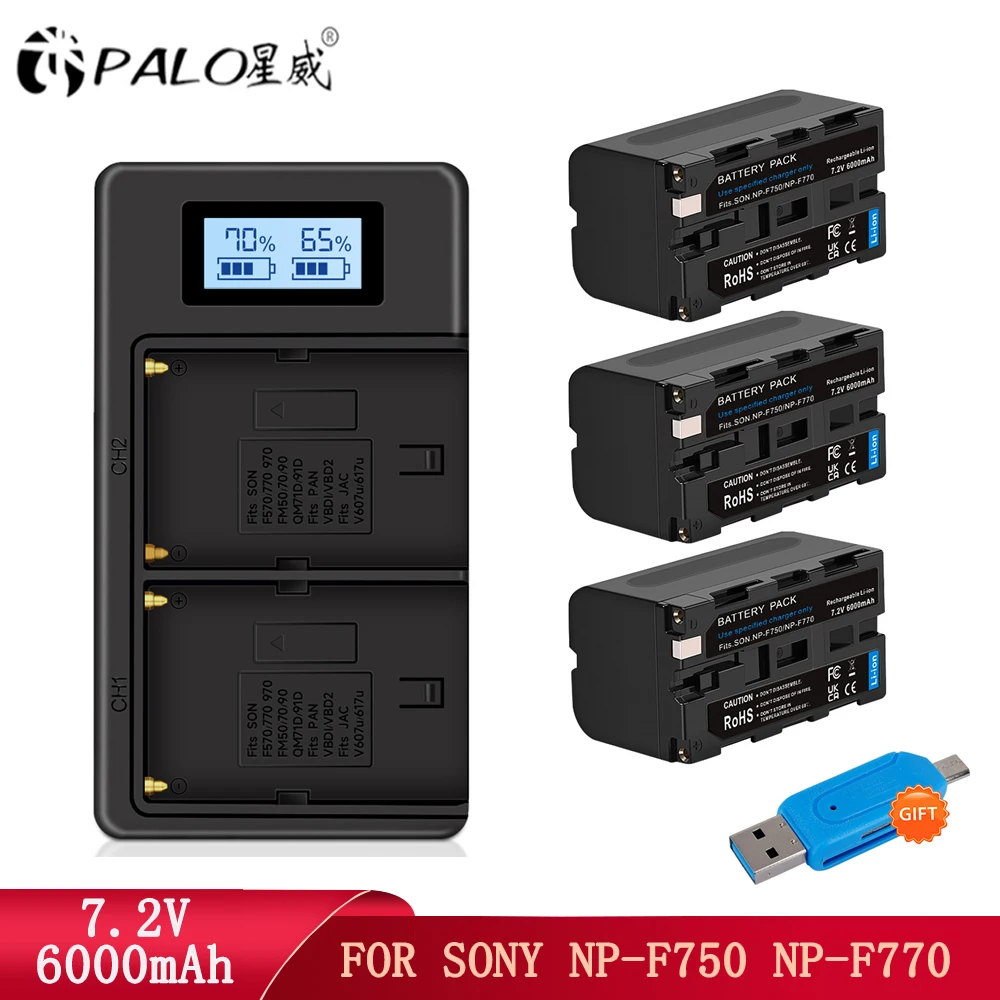 Аккумулятор для Sony NP F970 F960 F550 F570 QM91D NP-F750 TRU47E MC1500C + зарядное устройство USB с ЖК-дисплеем, 6000 мАч
Аккумулятор для Sony NP F970 F960 F550 F570 QM91D NP-F750 TRU47E MC1500C + зарядное устройство USB с ЖК-дисплеем, 6000 мАч