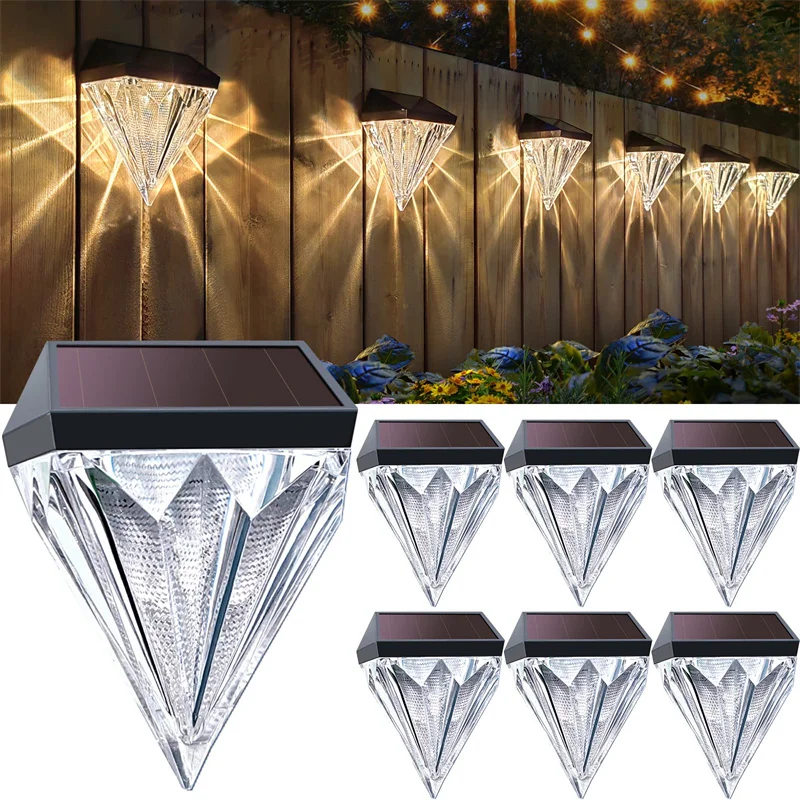 Solar Stair Light Outdoor Waterproof Solar LED Fence Diamond Shaped Wall Lamp Lighting for Garden Yard Pathway Patio Decorative
Solar Stair Light Outdoor Waterproof Solar LED Fence Diamond Shaped Wall Lamp Lighting for Garden Yard Pathway Patio Decorative
