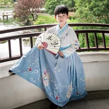 Kids New Year Clothes Ancient Bookboy Student Dress Boy Party Perform Photography Robe Traditional Costume Chinese School Clothe