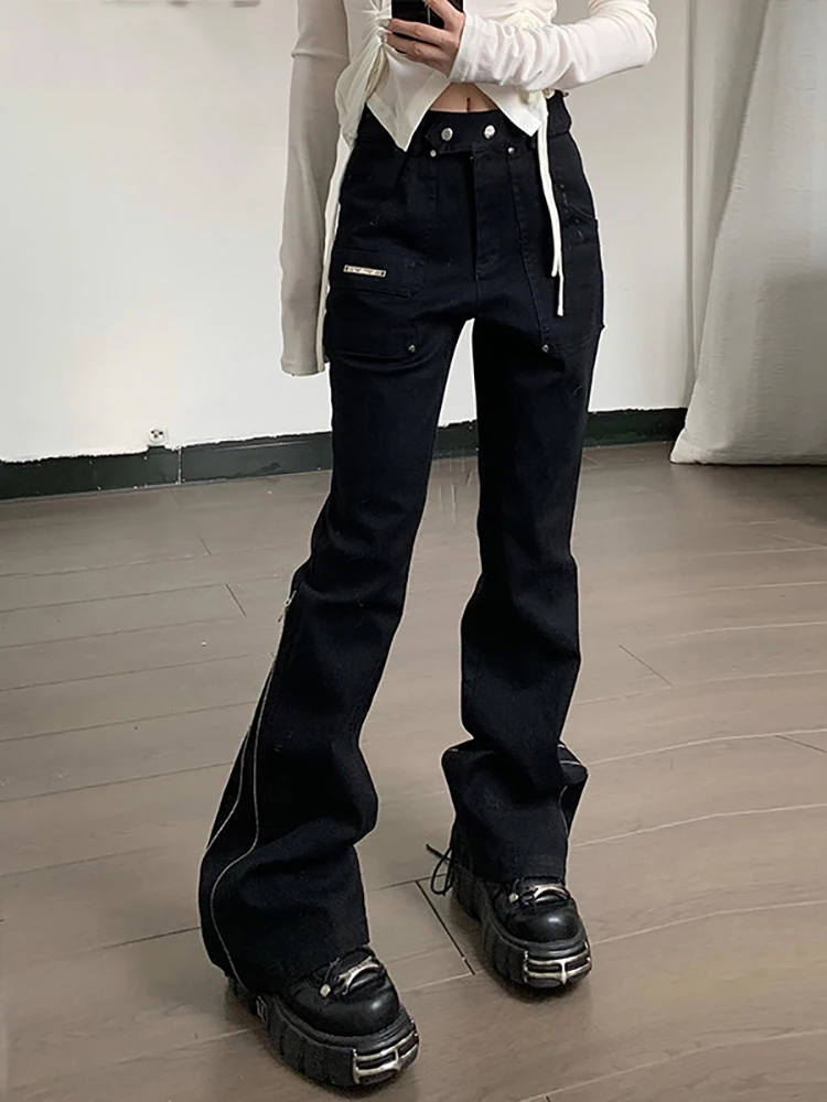 2023 Dark Techwear Mall Готическая уличная одежда на молнии брюки в стиле гранж Harajuku расклешенные брюки с высокой талией Y2k женская модная одежда
2023 Dark Techwear Mall Готическая уличная одежда на молнии брюки в стиле гранж Harajuku расклешенные брюки с высокой талией Y2k женская модная одежда