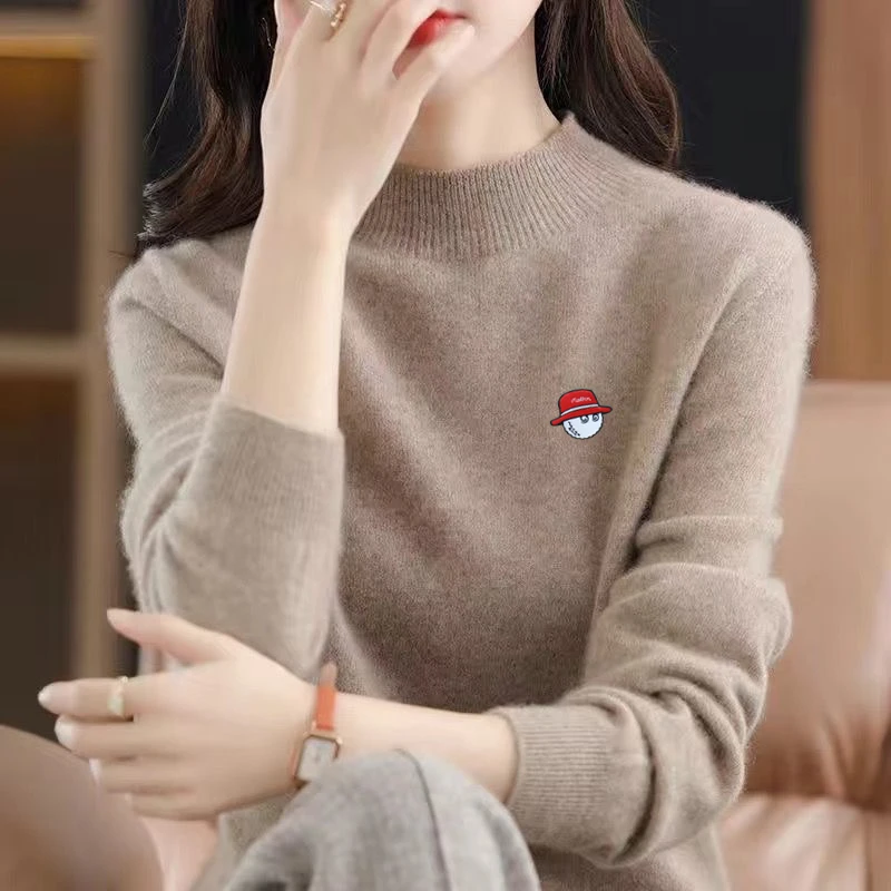 Malbon Golf Sweater Women's Golf Clothing Autumn and Winter Cashmere Soft Warmth Sweater 5/4 Sleeve Wool Long Sleeve Pullover
Malbon Golf Sweater Women's Golf Clothing Autumn and Winter Cashmere Soft Warmth Sweater 5/4 Sleeve Wool Long Sleeve Pullover