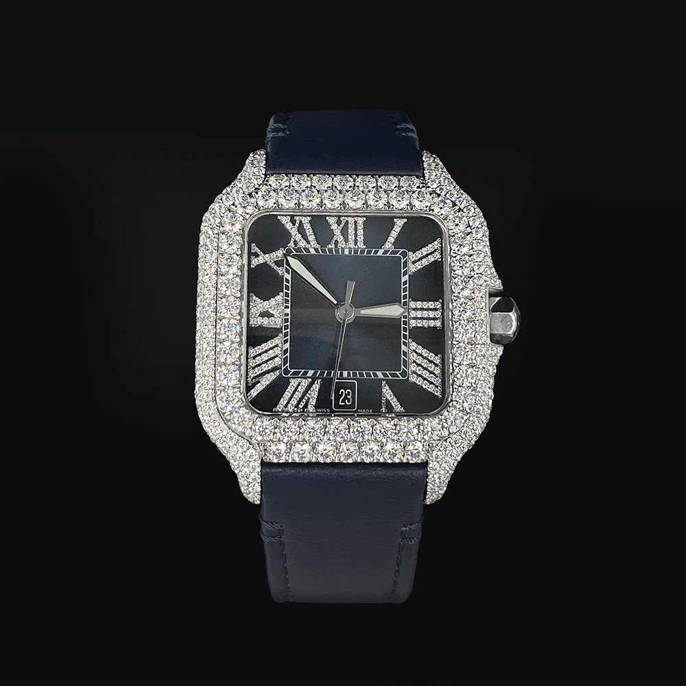 Luxury Custom Iced out VVS 1/VS1 GRA Certified Reply Studded Moissanite Diamond Bezel / Band Watch with Leather
Luxury Custom Iced out VVS 1/VS1 GRA Certified Reply Studded Moissanite Diamond Bezel / Band Watch with Leather