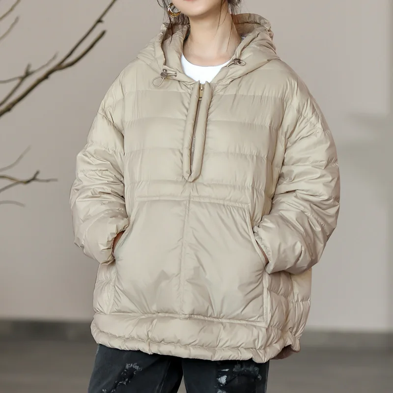 Ailegogo Winter Women 90% White Duck Down Coat Hooded Short Casual Oversize Warm Jackets Female Pocket Basic Parkas Outwear
Ailegogo Winter Women 90% White Duck Down Coat Hooded Short Casual Oversize Warm Jackets Female Pocket Basic Parkas Outwear