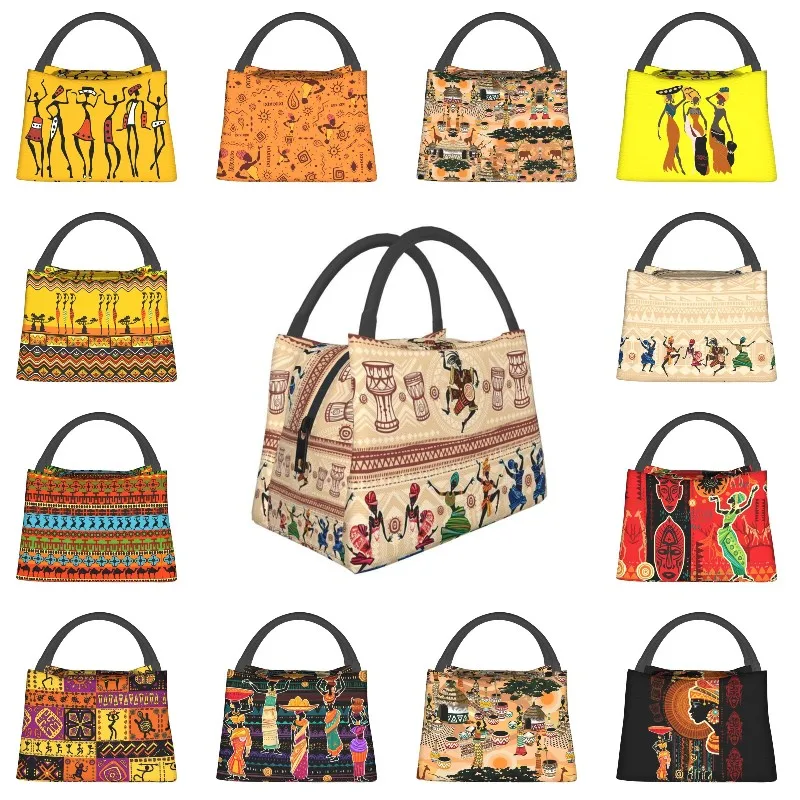 African Ethnic Tribal Dancing Art Insulated Lunch Bag for Women Leakproof Africa Pattern Thermal Cooler Bento Box Work Picnic
African Ethnic Tribal Dancing Art Insulated Lunch Bag for Women Leakproof Africa Pattern Thermal Cooler Bento Box Work Picnic