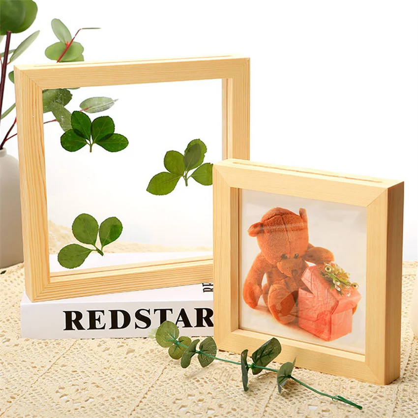 1PC Wood Photo Frame Double-sided Glass Photo Frame Home Decoration Crafts Sawdust Photo Frame Home Craft Desktop Decoration
1PC Wood Photo Frame Double-sided Glass Photo Frame Home Decoration Crafts Sawdust Photo Frame Home Craft Desktop Decoration