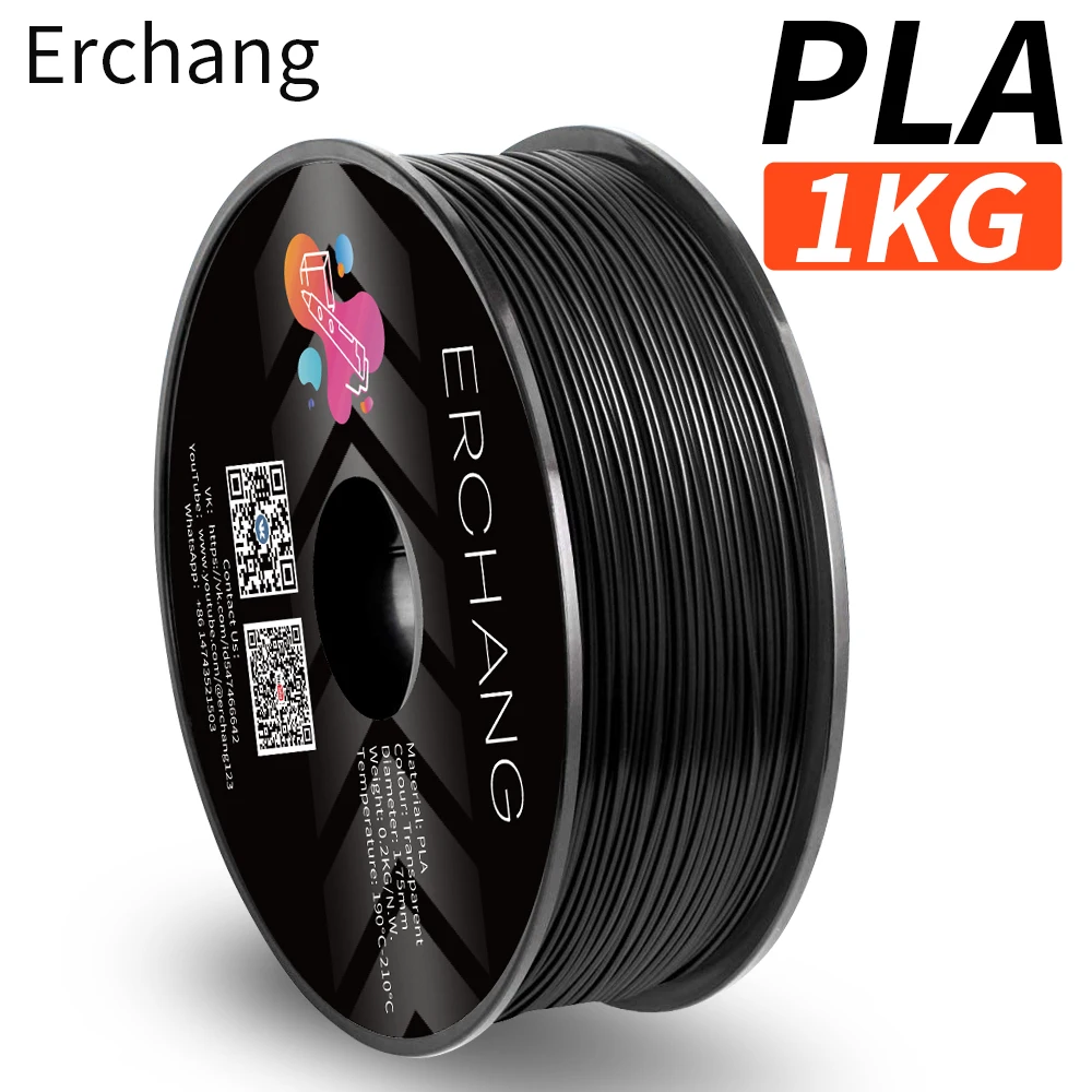 Erchang 1KG PLA Filament Material Diameter 1.75mm Food Grade No Smell Safety 3D Printer Accessory For 3D Printing
Erchang 1KG PLA Filament Material Diameter 1.75mm Food Grade No Smell Safety 3D Printer Accessory For 3D Printing