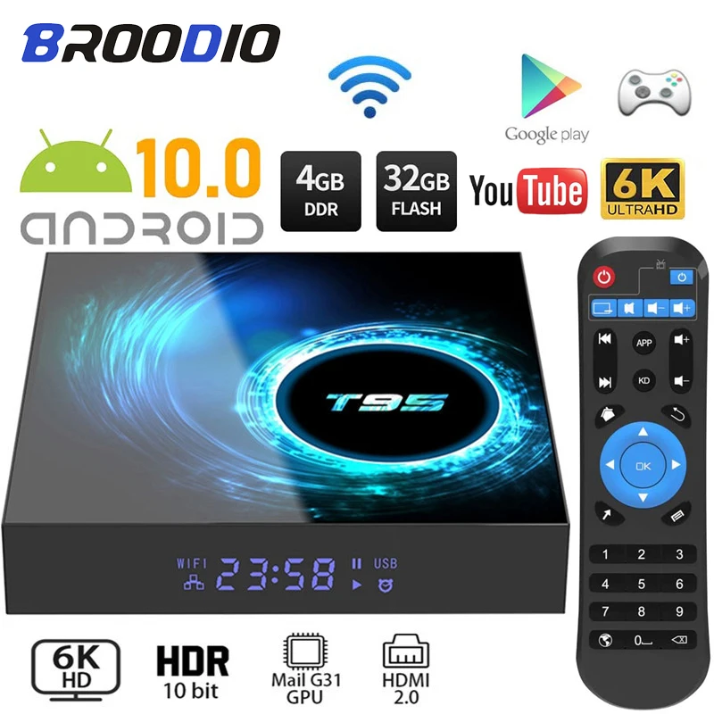 Приставка Смарт-ТВ T95 Max, Android 10, Wi-Fi, 2,4 ГГц, 4 Гб, 32 ГБ, Youtube, Netflix, H616, четырехъядерный процессор 1080P, медиаплеер
Приставка Смарт-ТВ T95 Max, Android 10, Wi-Fi, 2,4 ГГц, 4 Гб, 32 ГБ, Youtube, Netflix, H616, четырехъядерный процессор 1080P, медиаплеер