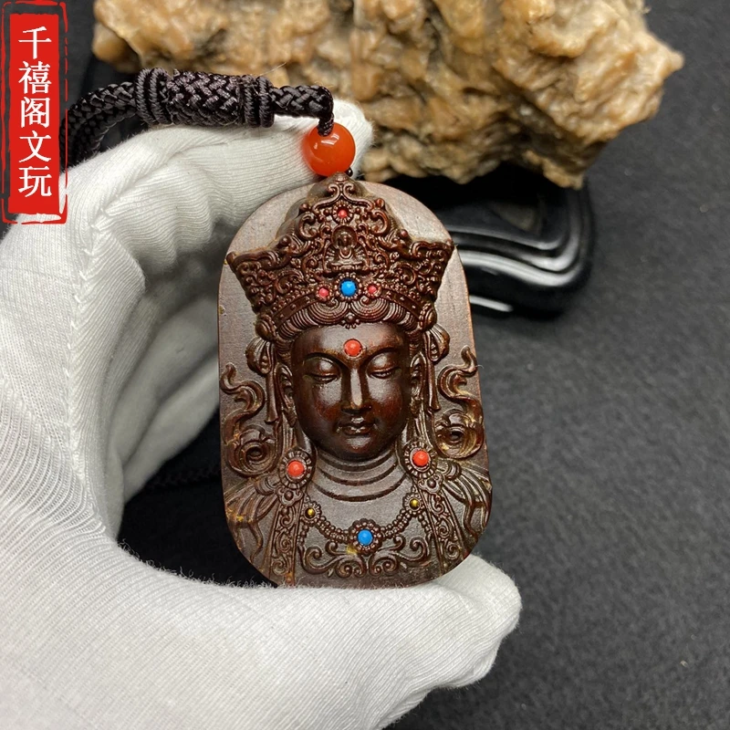 Blood sandalwood avalokitesvara pendant bodhisattva Buddha Buddha wooden necklace transhipment beads hanging mahogany pendant
Blood sandalwood avalokitesvara pendant bodhisattva Buddha Buddha wooden necklace transhipment beads hanging mahogany pendant
