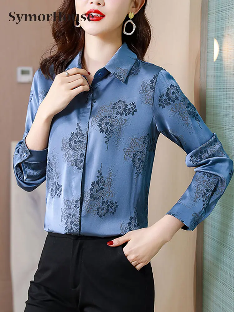 Fashion Pink Pints Jacquard Satin Silk Shirt Women Blouse Office Ladies OL Work Shirt Long Sleeve Spring Autumn Tops Clothes
Fashion Pink Pints Jacquard Satin Silk Shirt Women Blouse Office Ladies OL Work Shirt Long Sleeve Spring Autumn Tops Clothes