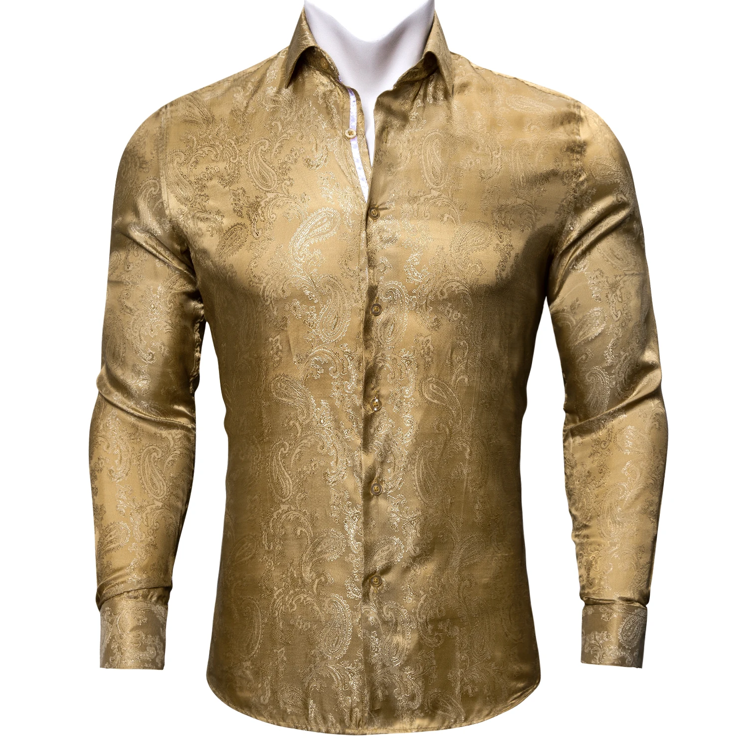 Barry.Wang 4XL Luxury Gold Paisley Silk Shirts Men Long Sleeve Casual Flower Shirts For Men Designer Fit Dress Shirt BY-0084
Barry.Wang 4XL Luxury Gold Paisley Silk Shirts Men Long Sleeve Casual Flower Shirts For Men Designer Fit Dress Shirt BY-0084