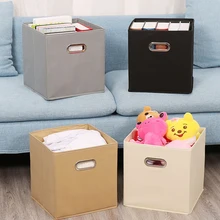 Fabric Cloth Storage Box for Book Clothes Toys Sundries Storage Foldable Closet Drawer Storage Organizer Bins Basket