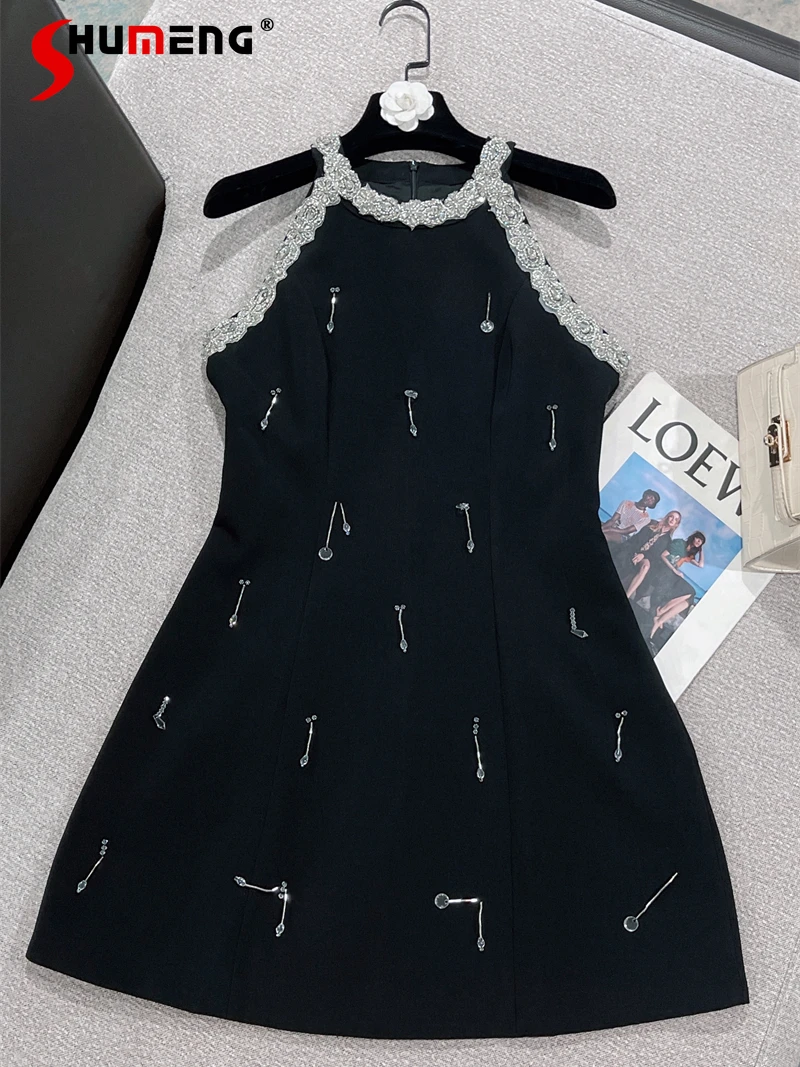 Spring Autumn New Western Style Heavy Industry Elegant Black Dress Rhinestone Edging Tassel Sexy Sleeveless Vest Dress
Spring Autumn New Western Style Heavy Industry Elegant Black Dress Rhinestone Edging Tassel Sexy Sleeveless Vest Dress
