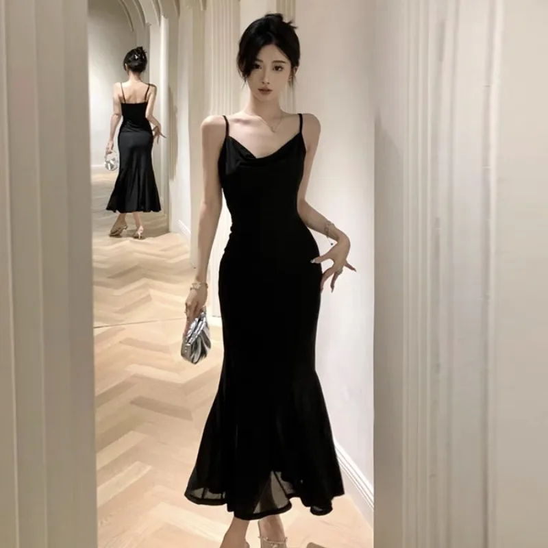 Women's Dress Off Shoulder Sleeveless Ankle-Length Flounced Edge Dresses Spaghetti Strap Solid Color V-Neck Vestidos Dropship
Women's Dress Off Shoulder Sleeveless Ankle-Length Flounced Edge Dresses Spaghetti Strap Solid Color V-Neck Vestidos Dropship