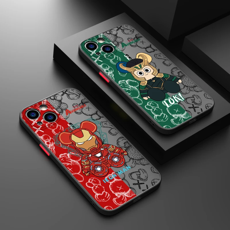 Marvel Cartoon iron man Loki Phone Case For iPhone 14 13 12 11 XS XR Pro MAX 8 7 6 Plus Frosted Translucent Matte Cover
Marvel Cartoon iron man Loki Phone Case For iPhone 14 13 12 11 XS XR Pro MAX 8 7 6 Plus Frosted Translucent Matte Cover