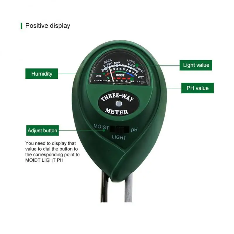 3 In1 Acidity Humidity Plant Soil Monitor Ph Test Soil Water Moisture Ph Meter Ph Detector Garden Accessories Tools Sunlight
3 In1 Acidity Humidity Plant Soil Monitor Ph Test Soil Water Moisture Ph Meter Ph Detector Garden Accessories Tools Sunlight