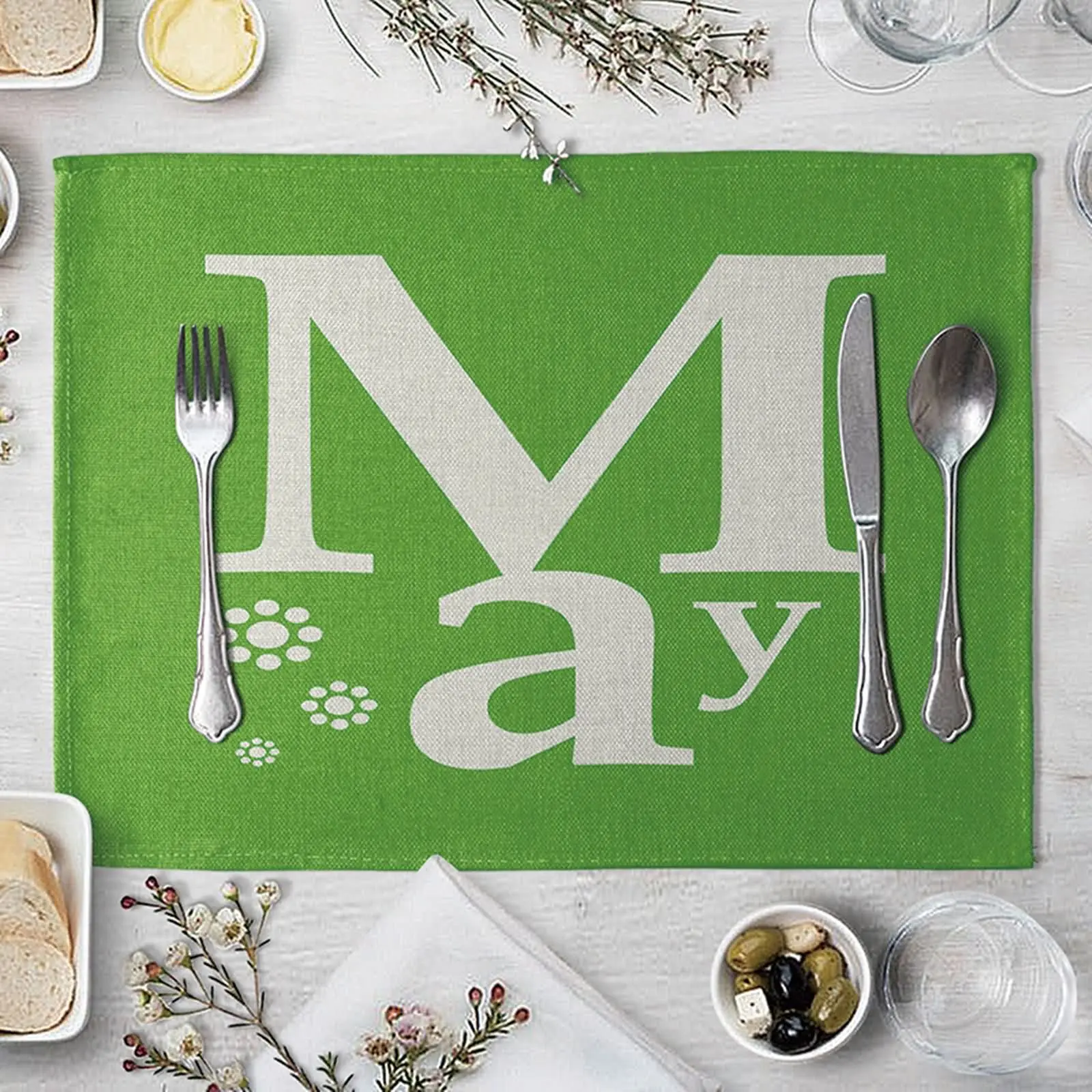 Украшения для обеденного стола для столовой, зеленый кухонный стол, Декор, стеганые салфетки для столового стола 
Украшения для обеденного стола для столовой, зеленый кухонный стол, Декор, стеганые салфетки для столового стола