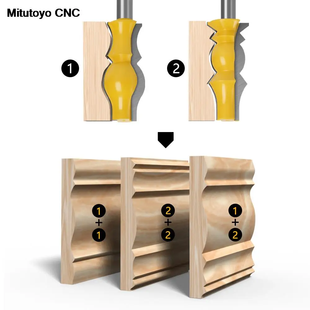2Pcs/Lot 12mm 1/2" Shank Milling Cutter For Wood Large Reversible Crown Molding Router Bit Set Armrest Line Groove Woodworking
2Pcs/Lot 12mm 1/2" Shank Milling Cutter For Wood Large Reversible Crown Molding Router Bit Set Armrest Line Groove Woodworking