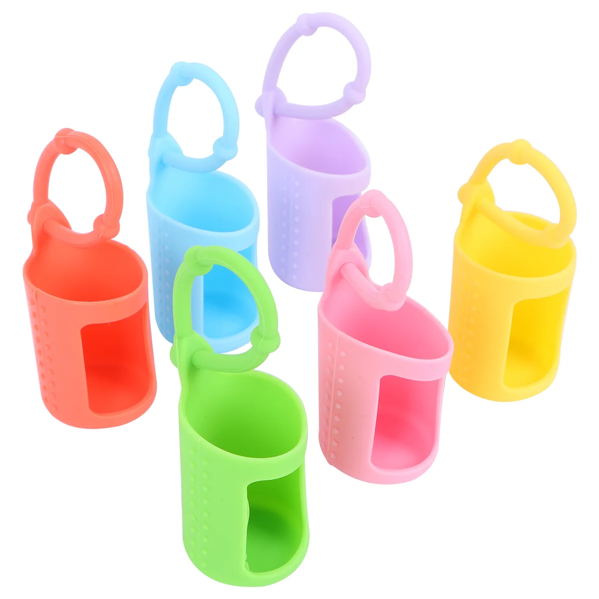 6pcs Silicone Roller Bottle Holder 15ml Essential Oil Bottle Cover Carrying Case with Handle Bottle Sleeve for Home Outdoor
6pcs Silicone Roller Bottle Holder 15ml Essential Oil Bottle Cover Carrying Case with Handle Bottle Sleeve for Home Outdoor