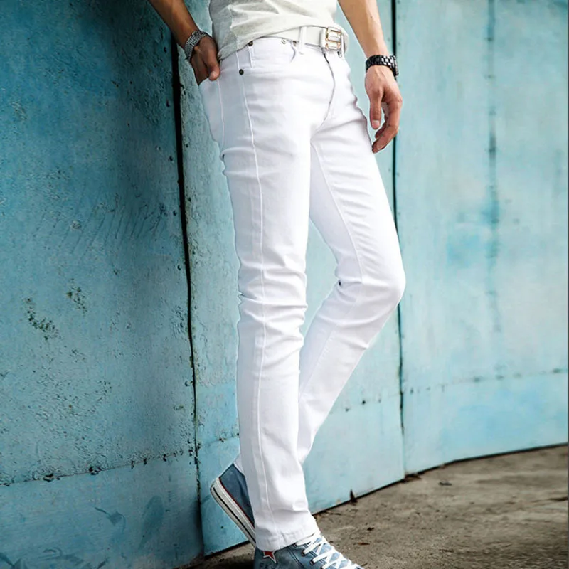 Trendy 2022 Spring Summer Cowboy Men's White Feet Jeans Men's Korean Style Slim Casual Teenagers Pencil Pants Men
Trendy 2022 Spring Summer Cowboy Men's White Feet Jeans Men's Korean Style Slim Casual Teenagers Pencil Pants Men