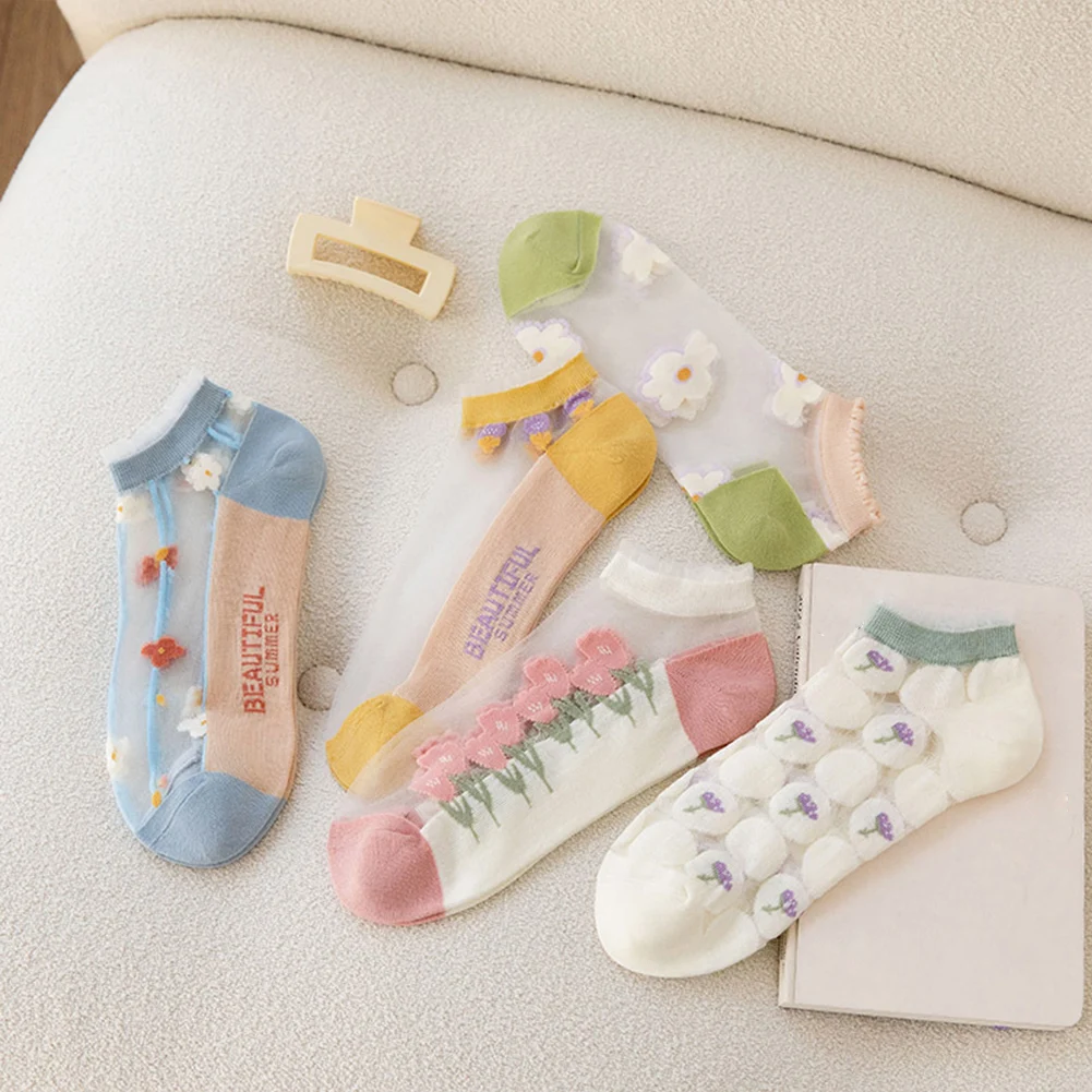 2Pairs/Lot Flower Non-slip Invisible Women's Socks Summer Solid Color Mesh Low Cut Boat Sock Female Cotton Slipper Casual Sock
2Pairs/Lot Flower Non-slip Invisible Women's Socks Summer Solid Color Mesh Low Cut Boat Sock Female Cotton Slipper Casual Sock
