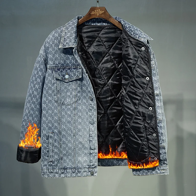 Top Grade Winter Fleece Warm Casual Loose Denim Jacket 2022 New Arrival Men Fashion Korean Liner Detachable Thick Jean Coats
Top Grade Winter Fleece Warm Casual Loose Denim Jacket 2022 New Arrival Men Fashion Korean Liner Detachable Thick Jean Coats
